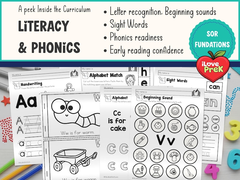Preschool Curriculum Full Year, PreK Bundle 2400+ Pages, Printable Worksheets & Crafts, Lesson Plans for Ages 3-5, Kindergarten Readiness image 6