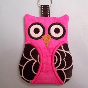 Schlüsselanhänger Eule, Kreditkarte, Geschenkkarte, Lizenz oder -Schlüsselhalter, Ornament - Brauch mit Ihrer Farbwahl machen