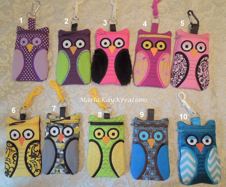 OWL cell phone camera makeup eye glass case willing to Etsy