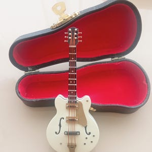 Miniature Electric Guitar Replica - Tiny Music Lover Gift