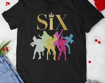 Six Musical Vintage T-Shirt, Toby Marlow Shirt, Lucy Moss Shirt, Henry VIII's six wives shirt, British musical comedy, Music Lover Shirt