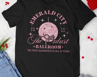 Ozdust Ballroom Wicked Retro T-Shirt, Wicked Musical Movie Merch Emerald City, Dancing Through Life, Defying Gravity Shirt, Broadway Gift