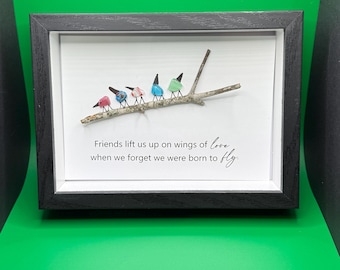 Seaglass Bird Art - Wings of Love