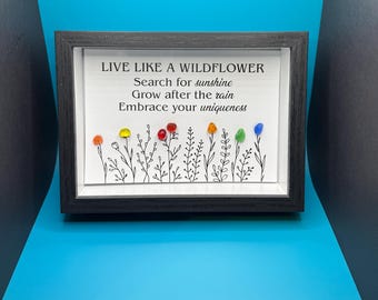 Seaglass Flower Art - Wildflower Living