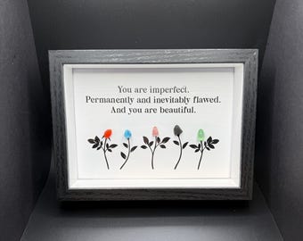 Seaglass Flower Art - Imperfect and Beautiful