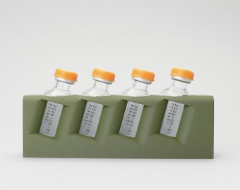 Organizador de almacenamiento de insulina Novolog/Humalog para refrigerador – Diseño multisoporte de cuatro ranuras – Adhesivo ultra resistente / El n.° 4 - Verde