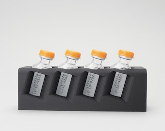 Organizador de refrigerador para insulina Novolog/Humalog – Diseño multisoporte de cuatro ranuras – Adhesivo ultra resistente / El n.° 4 - Negro