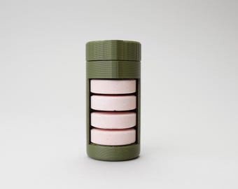 Glucose Tablet Holder - Diabetic Low Blood Sugar Quick Dispense Container | The Low Roller Mini - Green