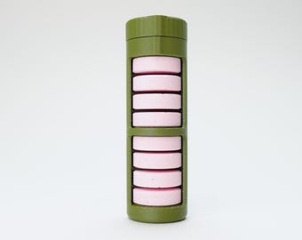 Glucose Tablet Holder - Diabetic Low Blood Sugar Quick Dispense Container | The Low Roller (8 Slot) - Green