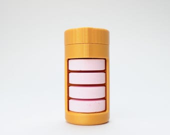 Glucose Tablet Holder - Diabetic Low Blood Sugar Quick Dispense Container | The Low Roller Mini - Gold