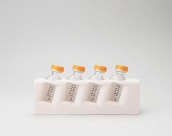 Organizador de insulina Novolog/Humalog para refrigerador con estantes de almacenamiento – Diseño multisoporte de cuatro ranuras – Barra ultra resistente / El n.° 4 - Rosa