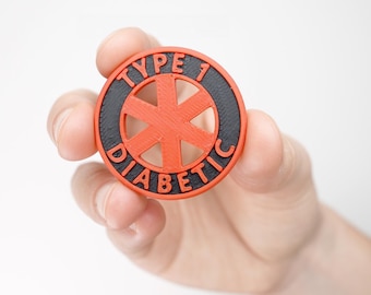 Type 1 Diabetic Magnetic Medical ID – Lightweight Tag for Runners and Everyday Use