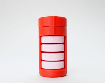 Glucose Tablet Holder - Diabetic Low Blood Sugar Quick Dispense Container | The Low Roller Mini - Red