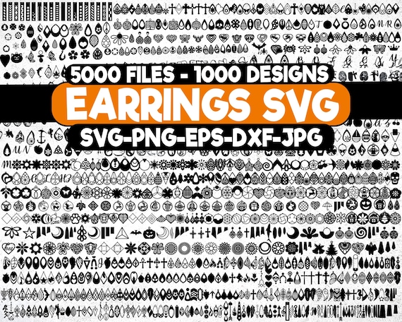 5000 Earrings SVG Bundle, Laser cut files earrings, 1000 Unique Designs , Earring Cricut Files, Mega Bundle, Digital File, Instant Download