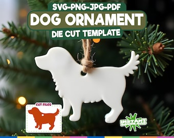 Dog Christmas Ornament SVG Bundle: Laser Cut Pet Ornament (Digital Download)