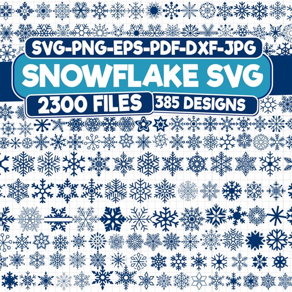 Snowflakes.svg - Etsy