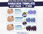Gable Box Template Bundle, SVG, Canva, Cricut (Digital Files)