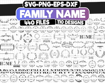 Family Monogram Svg Bundle, Family Name Monogram SVG Bundle, Monogram SVG, Family svg, Family Sign svg, Welcome Sign Svg, Family Sign Svg