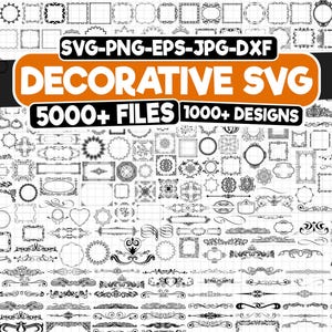 Decorative Elements SVG, Ornaments svg, Vintage Decorative Svg, Bohemian Elegant Svg, border svg, arrow svg, wedding svg, Text Divider Svg