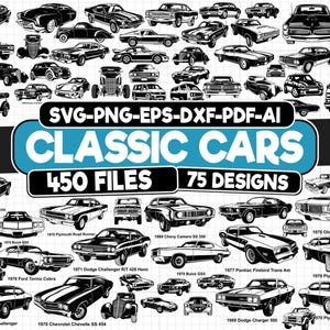 Oldtimer SVG Bundle, Auto SVG Bundle, Retro Auto Silhouette SVG, Sportwagen SVG, Oldtimer Vektor, Auto Clipart, Vintage Auto, Auto Cricut