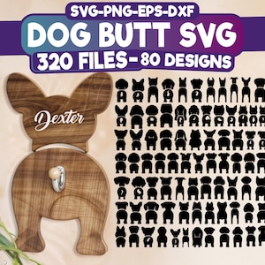 Hond kont SVG-bundel, hond silhouet SVG, hond SVG, hond kont silhouet, digitaal gesneden bestand, hond vorm vector, Glowforge | Commerciële licentie