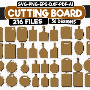 Rustic Kitchen Cutting Board Big Set, Charcuterie Board Svg, Cheese Board Svg, Laser Cut File, cutting board Svg, Cnc File, Chopping Board