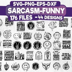 Sarcasm Svg Bundle, Funny quotes bundle svg, Shirt Bundle, Cricut, Cameo, Digital File, Sarcastic Sayings Svg Bundle, Sarcastic Quotes Svg