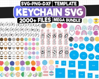 2000+ Keychain SVG Mega Bundle: Monogram, Sports, Patterns