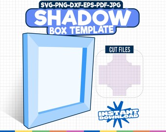 Shadow Box Template, Light Box Template, 3D Frame Cut File, Paper Box Frame, Cricut Shadow Box, Square Shadow Box, Paper Box Frame, Box Svg