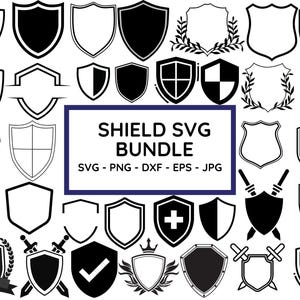Shield SVG Bundle, Shield PNG Bundle, Shield Clipart, Shield SVG Cut Files for Cricut, Shield Silhouette, Badges Svg Png, Badge Svg