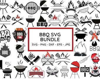 BBQ SVG Bundle: Grilling Clipart, Kitchen Cut Files (Digital Download)