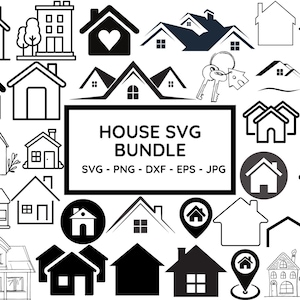 House SVG Bundle | House Clipart | House Png | House Vector | House Clip Art | House Silhouette | Home SVG | Home Png | Home Clipart