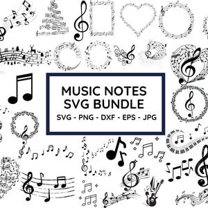 Music Notes Svg,Musical Notes Instant Download SVG,Music Notes PNG,Music Notes Cut Files For Cricut,Music Key,Music Notes Clipart