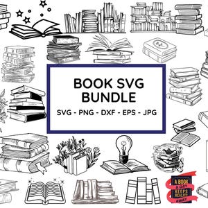 Book Svg bundle, Books with Flowers Svg, Reading book Svg, wildflowers book bundle svg ,open book svg, stack of books svg