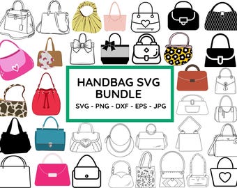 Handbag SVG Bundle: Purse Clipart, Cut Files (Digital Download)