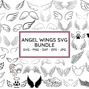 Angel Wings Svg| Angel Wings Png| Angel wings Clipart| Angel In Heaven Svg| Angel wings Cut Files| Svg Files For Cricut| Angel wing