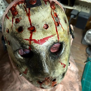 09 reboot “ bloody wood chipper “ latex hood not included.adjustable nylon straps.