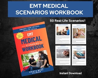 EMT Medical Scenarios Workbook 2025, 50 realistische EMS-oproepen (digitale download)