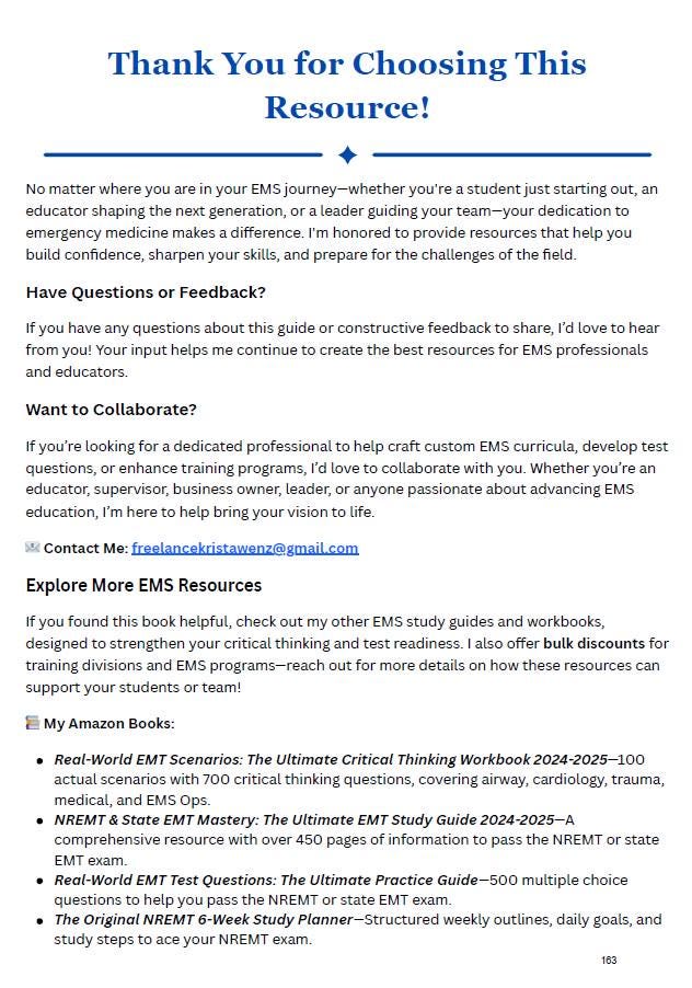 EMT Medical Scenarios Workbook 2025, 50 Realistic EMS Calls (digital ...