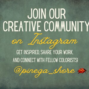 Slide inviting customers to join the Instagram community for inspiration, tips, and to share their colored works.