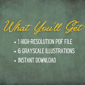 A summary slide listing benefits: instant download, unlimited prints, unique detailed designs, and tips for choosing materials.