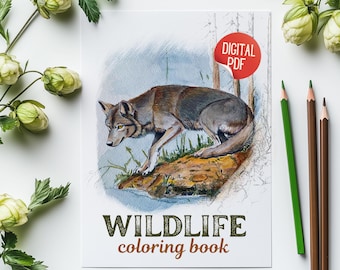 Finnish Wildlife Coloring Book: Relaxing Animal Art (Digital PDF Download)
