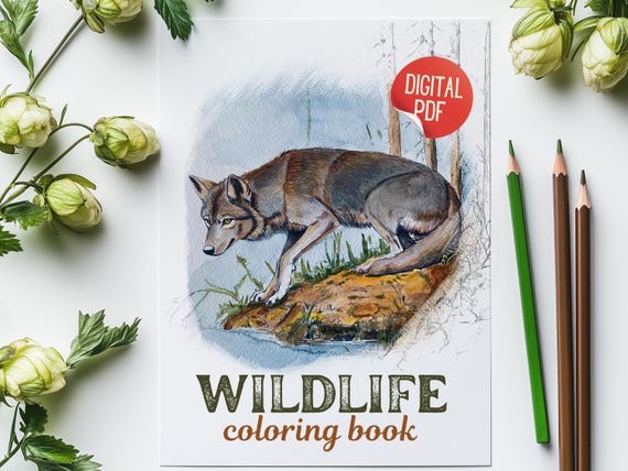 Finnish Wildlife Coloring Book: Relaxing Animal Art (Digital PDF Download)