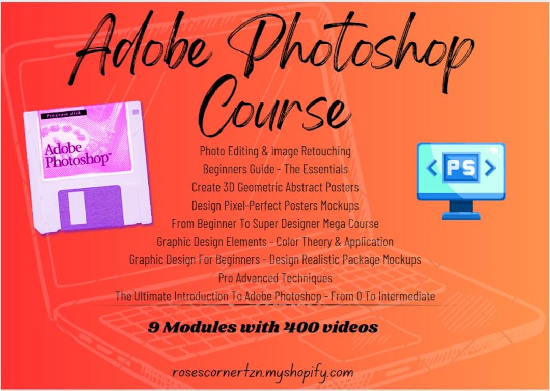 Module Photoshop Adobe Photoshop All-in-1 Course - 9 Modules (PLR Included) - Etsy