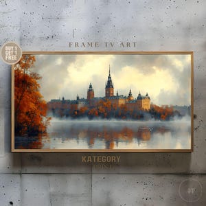 Autumn landscape Frame TV Art, Autumn Scenic, Samsung TV Art, Vintage Moody Oil Painting, Art Frame Tv,Digital Download