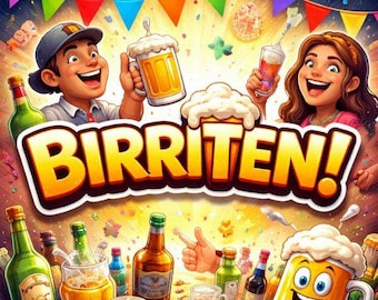 Birriten! - Card Game Ideal for Pre-Parties and Get-Togethers with Friends - (DIGITAL-PRINTABLE) For Adults
