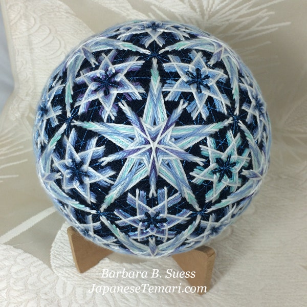 Pattern Snowflakes Japanese Temari Original Pattern by Barbara B. Suess