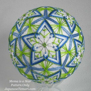 Pattern for sale Mema is a Star Temari