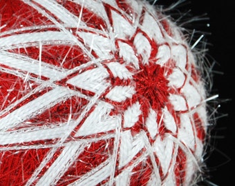 PATTERN White Christmas Japanese Temari Ornament by Barbara B. Suess