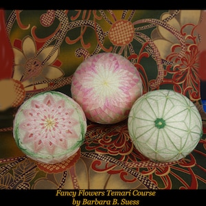 Digital Temari Course Fancy Flowers by Barbara B. Suess